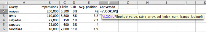 aplicando a Vlookup