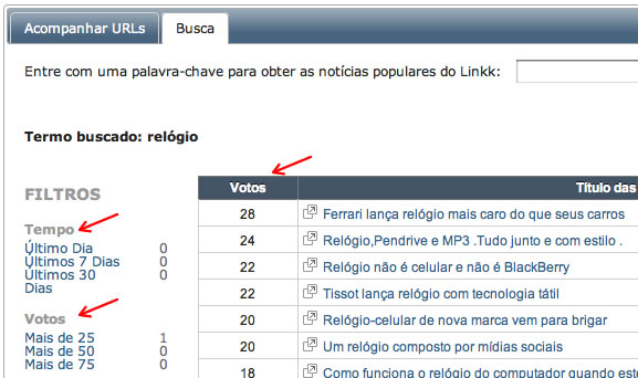 Busca - Linkk Monitor