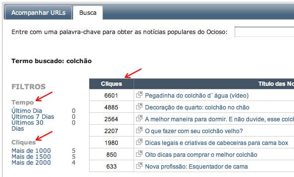 Busca - Ocioso Monitor
