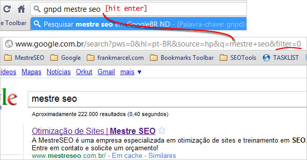 (Chrome) Busca sem filtro de duplicados