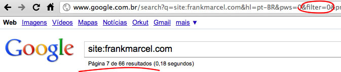 site:frankmarcel.com - 66 páginas indexadas
