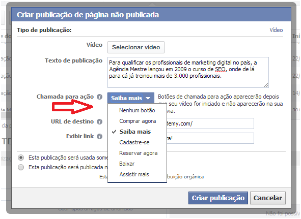 Anúncio de Vídeo com CTA no Facebook 03