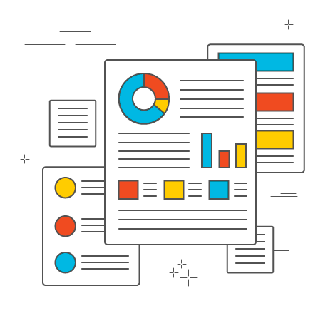 Imagem ilustrativa de relatórios de resultados